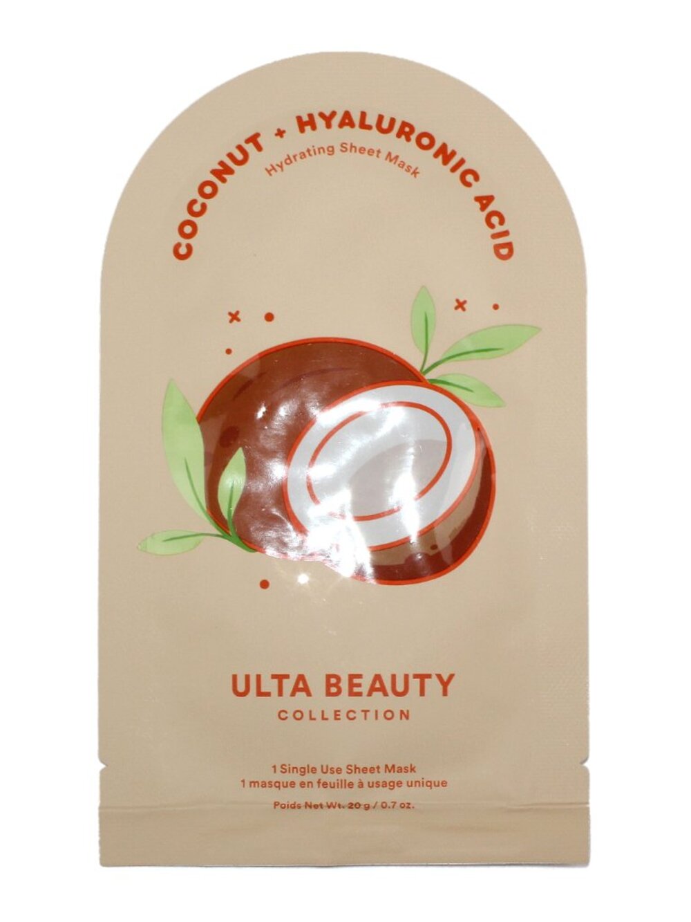Ulta Beauty Coconut + Hyaluronic Acid Facial Sheet Mask, 1 Count